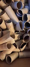 (50) Empty Toilet Paper Rolls Cardboard Tubes May be Flattened During Shipment