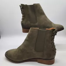 CLEARANCE SALE*** ALdo Boudinot Chelsea Suede Olive BOOTIES SIZE 7 Nice