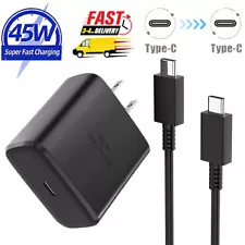 ⚡45W Type USB C Super Fast Wall Charger 6ft Cable For Samsung Galaxy S22 S23 S21