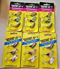 Lot of 6 New Panther Martin 3 Packs Spinning Lures Packages -Free shipping