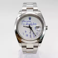 Rolex Datejust 41 Stainless Steel White Custom Dial Automatic Mens Watch 126300