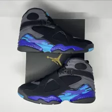 Air Jordan 8 Retro Aqua 2015 305381 025 Blk/True Red-Flint Grey-Concord Size 10