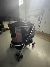 SEGAWE 4-Wheel Dog and Cat Pet Stroller - Black (P01-2314-GG2008)
