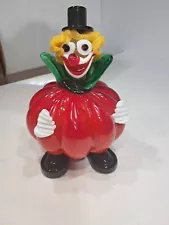 Vintage Glass Clown 6 1/2" Tall