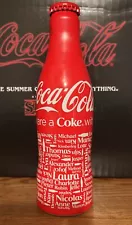 “Share A Coke With” Aluminum Coca Cola Bottle Full From Belgium (Multiple Names)