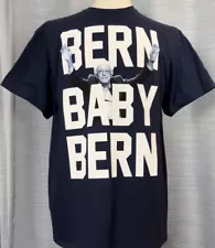 Senator Bernie Sanders Adult Large Navy Blue T-Shirt (L Presidential Candidate)