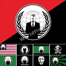 Anonymous Flag Occupy Anti Government Protest Anon Guy Fawkes Vendetta 3X5FT 3x2