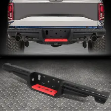 FOR 17-19 FORD F150 RAPTOR FULL STEEL REAR STEP BUMPER FACE BAR W/SENSOR HOLE (For: Ford Raptor)