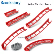 Track Roller Coaster Building Blocks Parts Straight rail Bend rail For le*go Toy