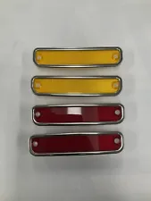 1973-1980 Chevy Truck Stepside or Dually Amber/ Red Side Marker Lenses W/ Trim