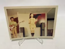 Vintage Vietnam War Military Army Soldiers Vietnamese Woman in Skirt Singing