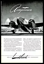 1940 LOCKHEED LODESTAR Aircraft Photo Vintage PRINT AD