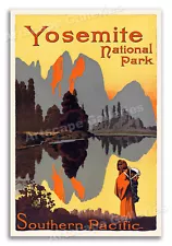 Yosemite National Park - 1921 Vintage Travel Art Print Poster - 16x24