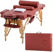 Massage Table Massage Spa Bed 73 inch Long Height Adjustable Portable 2 Folding