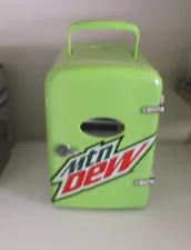 LKE NEW 12v DC/120v AC MOUNTAIN DEW MINI FRIDGE PORTABLE PERSONAL COOLER PEPSICO