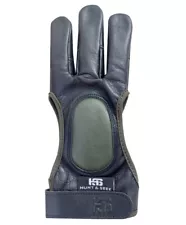 Hunt & Seek Cow Leather Three Finger Archery Glove for Recurve/Compound Bow