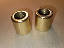 BRASS CANDLE FOLLOWERS PAIR USED FREE SHIPPING