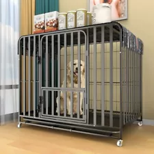 Pet Cage Household Kennel Dog Cage Small Dog Medium-Sized Dog Indoor With Toilet