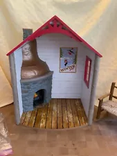 RETIRED American Girl Doll Winter Ski Chalet Cabin Doll House , Doll Included