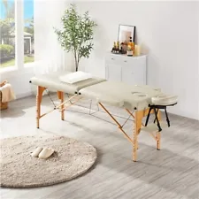 Adjustable Massage Bed Folding Spa Table Salon Bed for Tattoo & Lash Cream Used