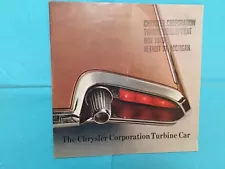 1963 CHRYSLER "TURBINE CAR" Car Dealer Sales Brochure