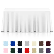 Rectangular Wedding Banquet Polyester Fabric Tablecloth