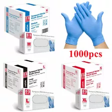 1000PC Dental Disposable Medical Nitrile Exam Gloves Powder Latex Free S M L XL