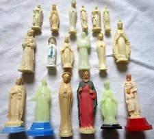 LOT18 CATHOLIC LG POCKET SHRINE STATUES ST JUDE THERESE OUR LADY OF CAPE ANTHONY