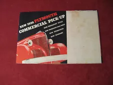 1939 Plymouth Pickup Truck Sales Brochure Booklet Catalog Old Original