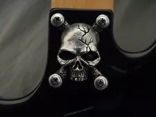 SKULL NECK PLATE COVER FOR BC RICH WARLOCK WARBEAST GUITAR custom solid metal