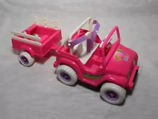 Mattel Kelly Power Wheels JEEP with trailer WORKS