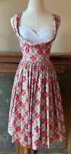 Bernie Dexter Plaid Beatrice Dress, Large *rare*