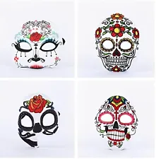 Dia De Los Muertos Mask Day of the Dead Face Mask Mexican Sugar Skull Mask x 12