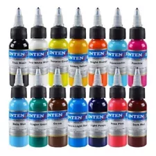 14 Color Intenz Tattoo Ink Set 1oz 30ml Bottles Genuine Inks Permanent Makeup