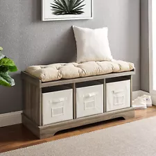 Bellevue WEIF70409 Carolina 42"W Rustic Country Bench - Grey