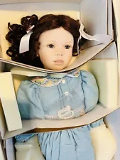 31” Vtg Elite Dolls Realistic Life Size Porcelain Toddler Girl Doll New In Box