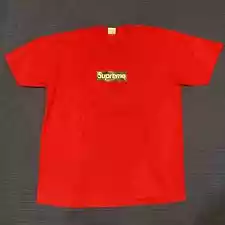 SIZE L - RED SUPREME FW23 CAMO BOX LOGO TEE SHIRT