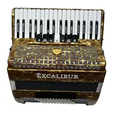 Excalibur Super Classic 72 Bass Piano Accordion Bronze Gold