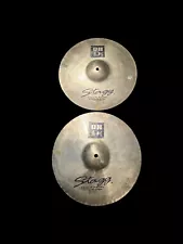 Vintage Stagg DH-HB14B 14" Bite Brilliant Hi-Hat Cymbals Handmade