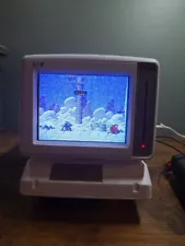 Yorx 5.5" Color CRT TV w/ Audio/Video In For Retro Gaming (White Frame)