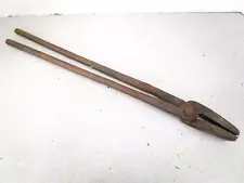 Vintage Blacksmith Anvil Foundry Forge Tools Tongs 19" Length