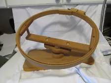 14" Adjustable Wooden Quilting/Needlework Frame-Standing Hoop for lap or table