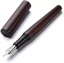 WANCHER World Tree Fountain Pen Ebony Wooden Base F‎ WF-WOOD-FLAT-BKNC