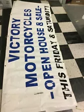 Victory Motorcycles Open House & Sale Banner 3' x 6' White and Blue