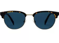 Warby Parker Walcott Tortoise Shell Gold Round Sunglasses