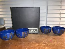 CEBU Set of 4 Blue Rice Bowls Exclusively for The Cellar from Macy's_cHECK iT_