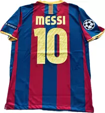 Messi 10 FC Barcelona 2011 Final London Champions League Football Soccer Jersey