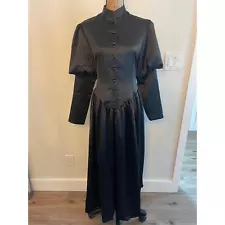 Victorian Choice Black Edwardian Gothic Maid Dress Victorian Mourning Dress XL