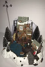 Lemax Village Collection Oak Creek Grist Mill 36321 Lights Water Wheel WORKS