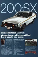 1977 Datsun 200-SX: Sporty Car with Everything Vintage Print Ad